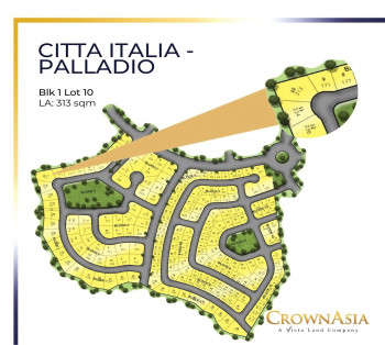 Lot for Sale - Citta Italia (Palladio Roma) at Bacoor, Cavite