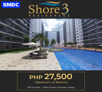 Ready For Occupancy 1 BR With Balcony Shore Residences 3 In MOA Complex, Pasay City