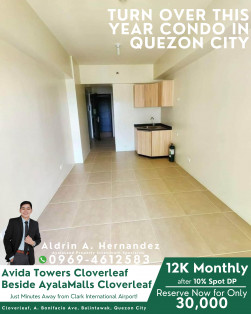 Avida Towers Cloverleaf Turn Over this Year (2024) Condo In Quezon City