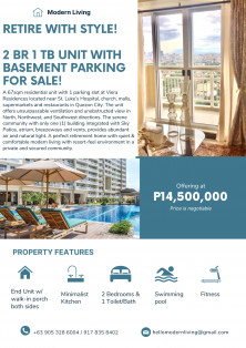 Retire With Style In A Resort-Inspired Serene Community - 2 BR Unit At DMCI Viera Quezon City