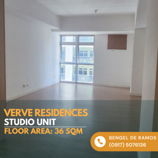 Studio Unit For Sale in Verve Residences Tower 1, BGC