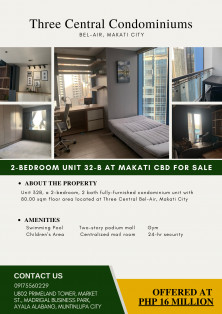 Furnished 2-Bedroom Condo With Parking For Sale