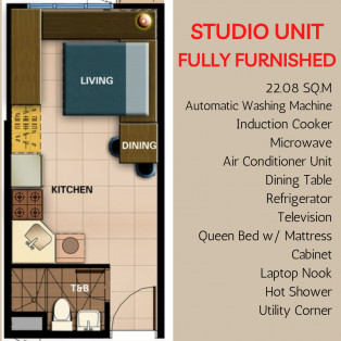 STUDIO UNIT FULLY FURNISHED